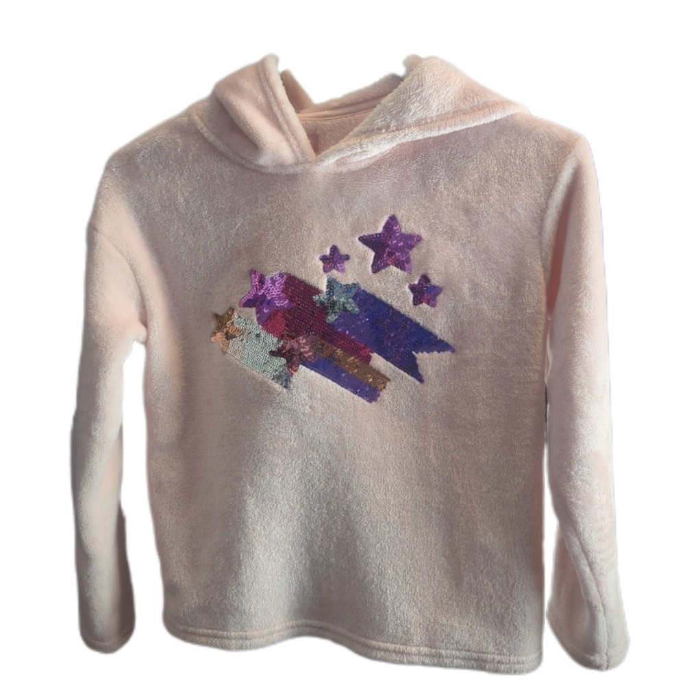 BCBGirls Light Pink Hoodie with Sequin Stars